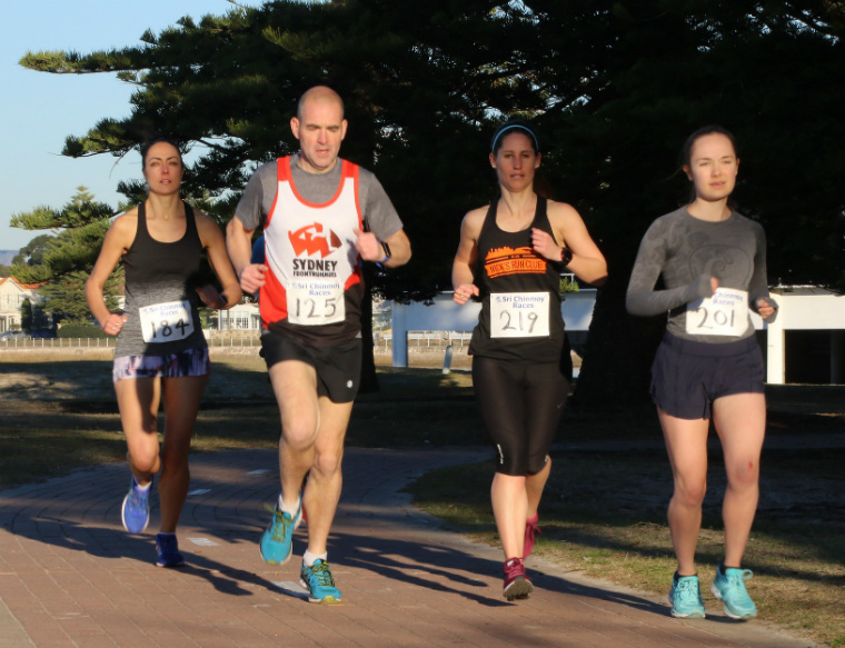 Sri Chinmoy Sydney Series 2018, race 5: Dolls Point Half-Marathon, 10km & 5km Runs, Sunday 15 July 2018