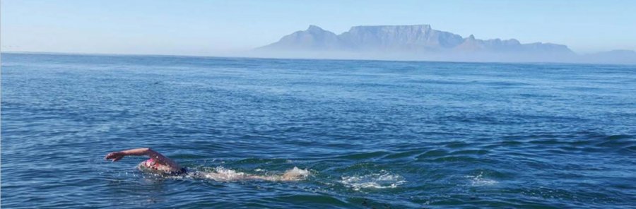 Abhejali's Robben Island swim - a helper's view